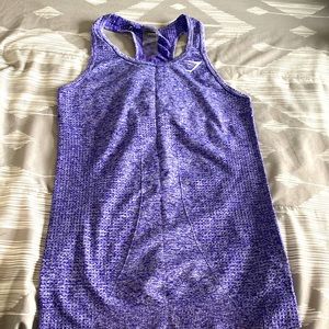 Purple seamless gym tank top